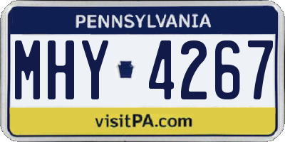 PA license plate MHY4267