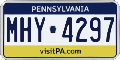 PA license plate MHY4297