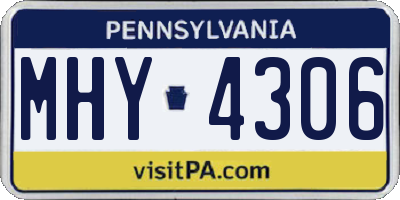 PA license plate MHY4306