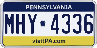 PA license plate MHY4336