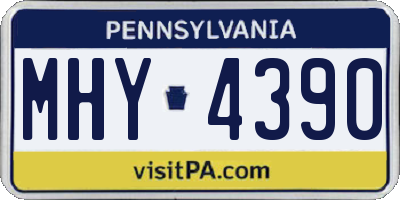 PA license plate MHY4390