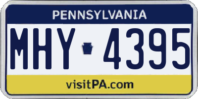 PA license plate MHY4395