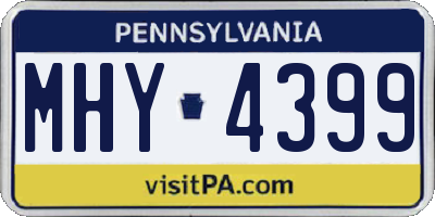 PA license plate MHY4399