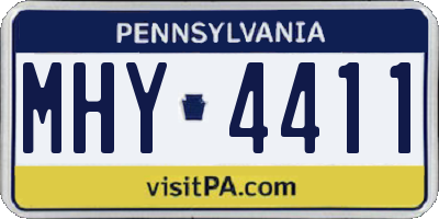 PA license plate MHY4411