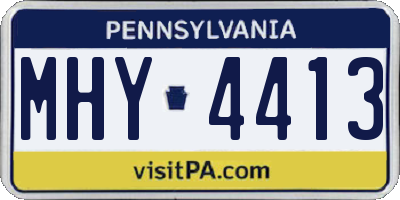 PA license plate MHY4413