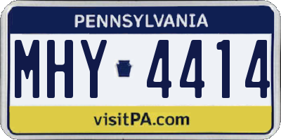PA license plate MHY4414
