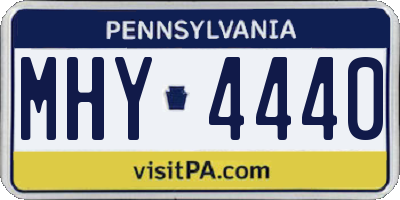 PA license plate MHY4440