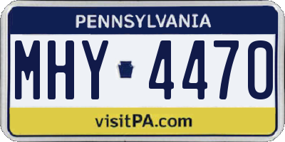 PA license plate MHY4470
