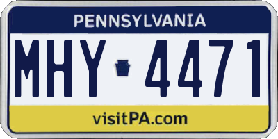 PA license plate MHY4471