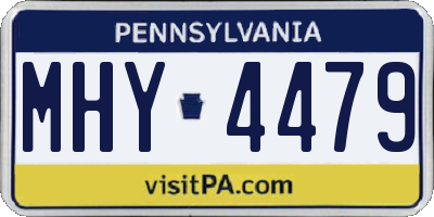 PA license plate MHY4479