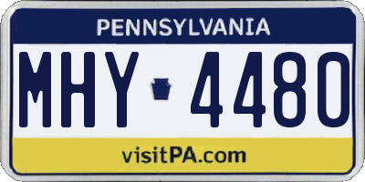 PA license plate MHY4480