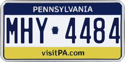 PA license plate MHY4484