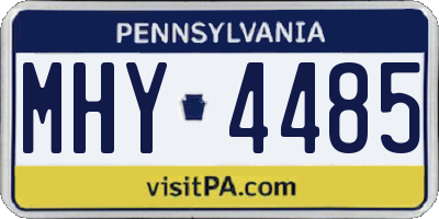 PA license plate MHY4485