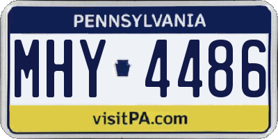 PA license plate MHY4486