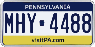 PA license plate MHY4488