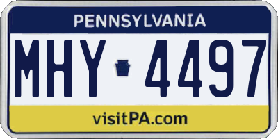 PA license plate MHY4497