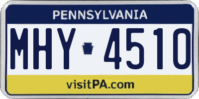 PA license plate MHY4510