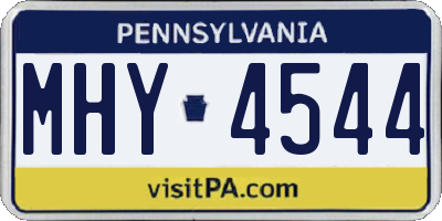 PA license plate MHY4544