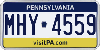 PA license plate MHY4559