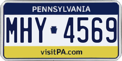 PA license plate MHY4569