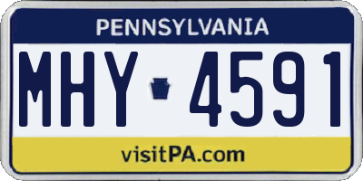 PA license plate MHY4591