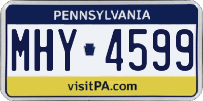 PA license plate MHY4599