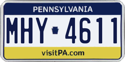 PA license plate MHY4611