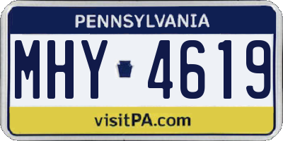 PA license plate MHY4619