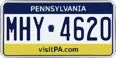 PA license plate MHY4620