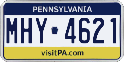 PA license plate MHY4621