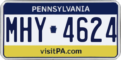 PA license plate MHY4624