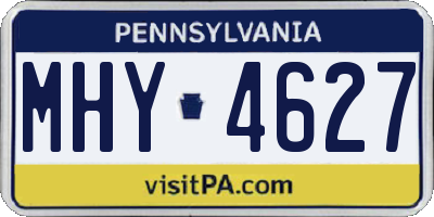 PA license plate MHY4627