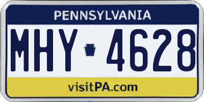 PA license plate MHY4628