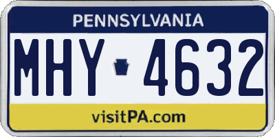 PA license plate MHY4632