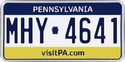 PA license plate MHY4641