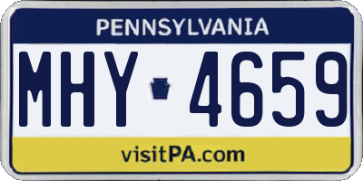 PA license plate MHY4659