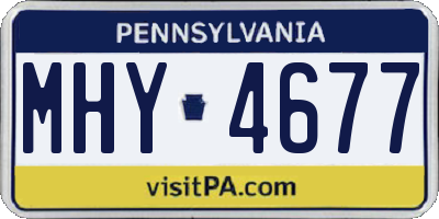 PA license plate MHY4677