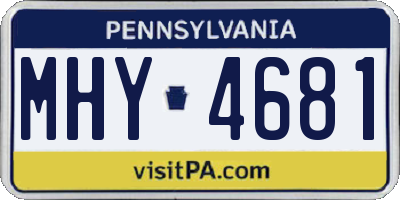 PA license plate MHY4681