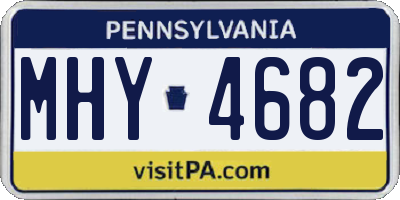 PA license plate MHY4682