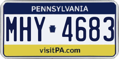 PA license plate MHY4683