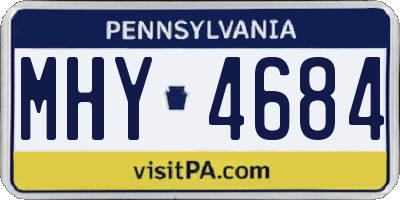 PA license plate MHY4684