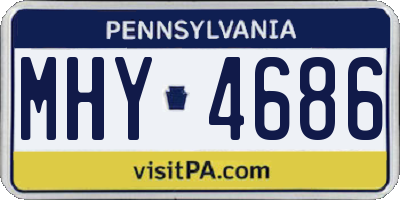 PA license plate MHY4686