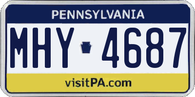 PA license plate MHY4687