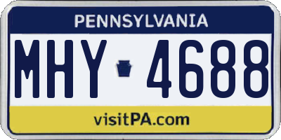 PA license plate MHY4688