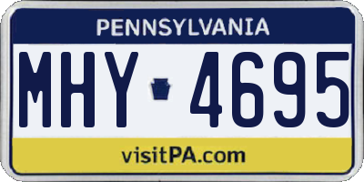 PA license plate MHY4695
