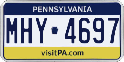 PA license plate MHY4697