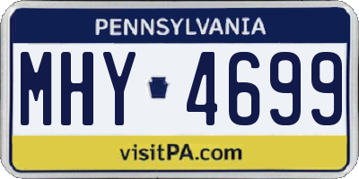 PA license plate MHY4699