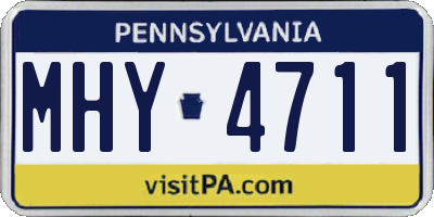 PA license plate MHY4711