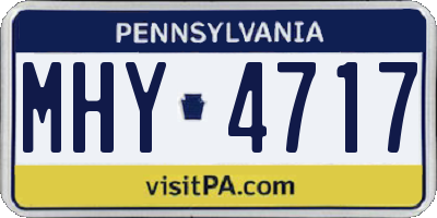 PA license plate MHY4717