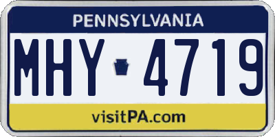 PA license plate MHY4719